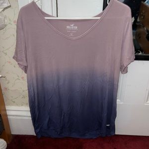Hollister Easy Logo Icon V-Neck T-Shirt Size L